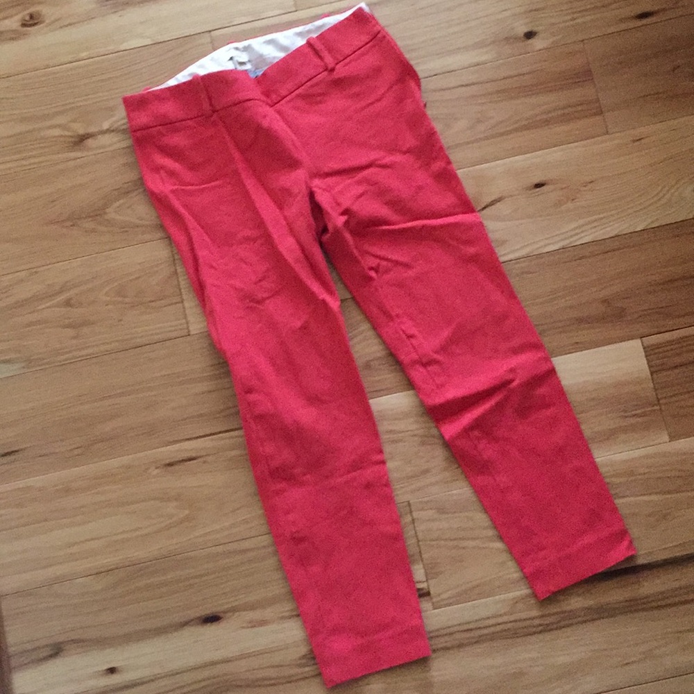 Hot Pink J crew skinny crop slacks 0 Petite